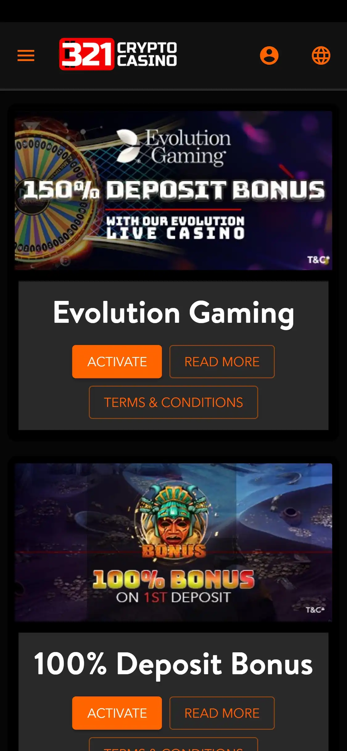 321 Crypto Casino Login and Read Review