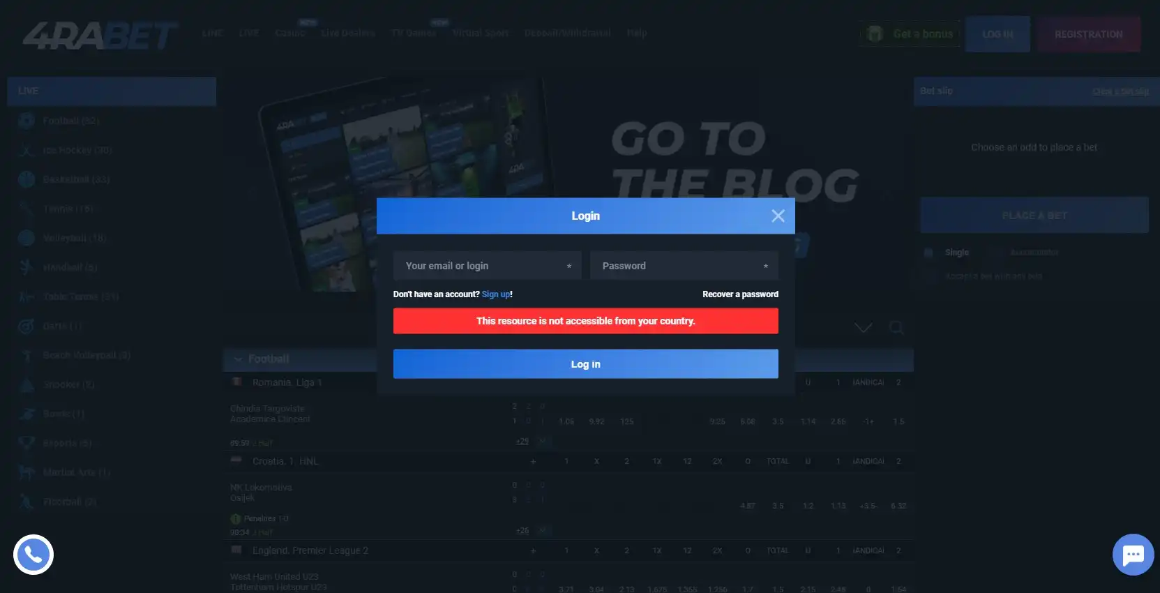 4 Ra Bet Casino Login