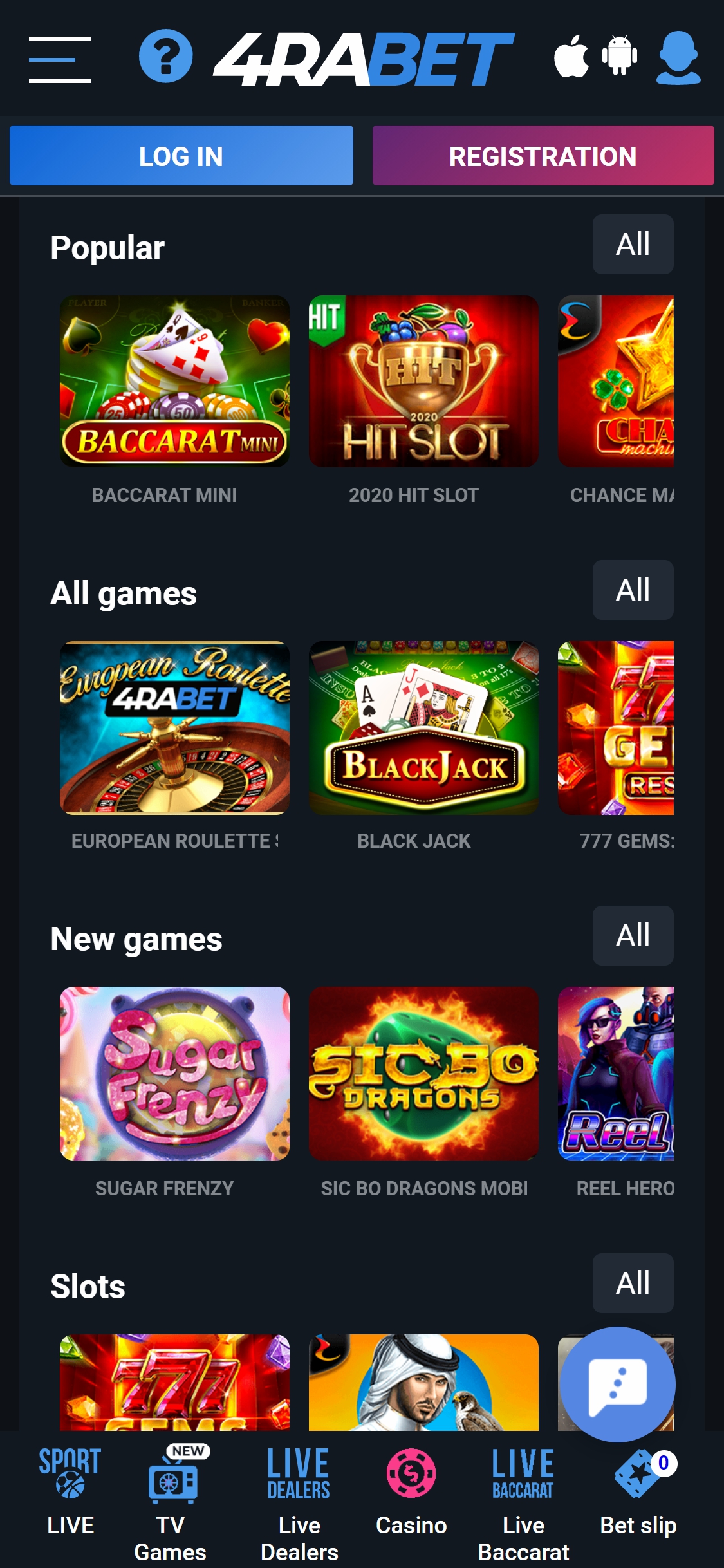 4 Ra Bet Casino Mobile Games Review