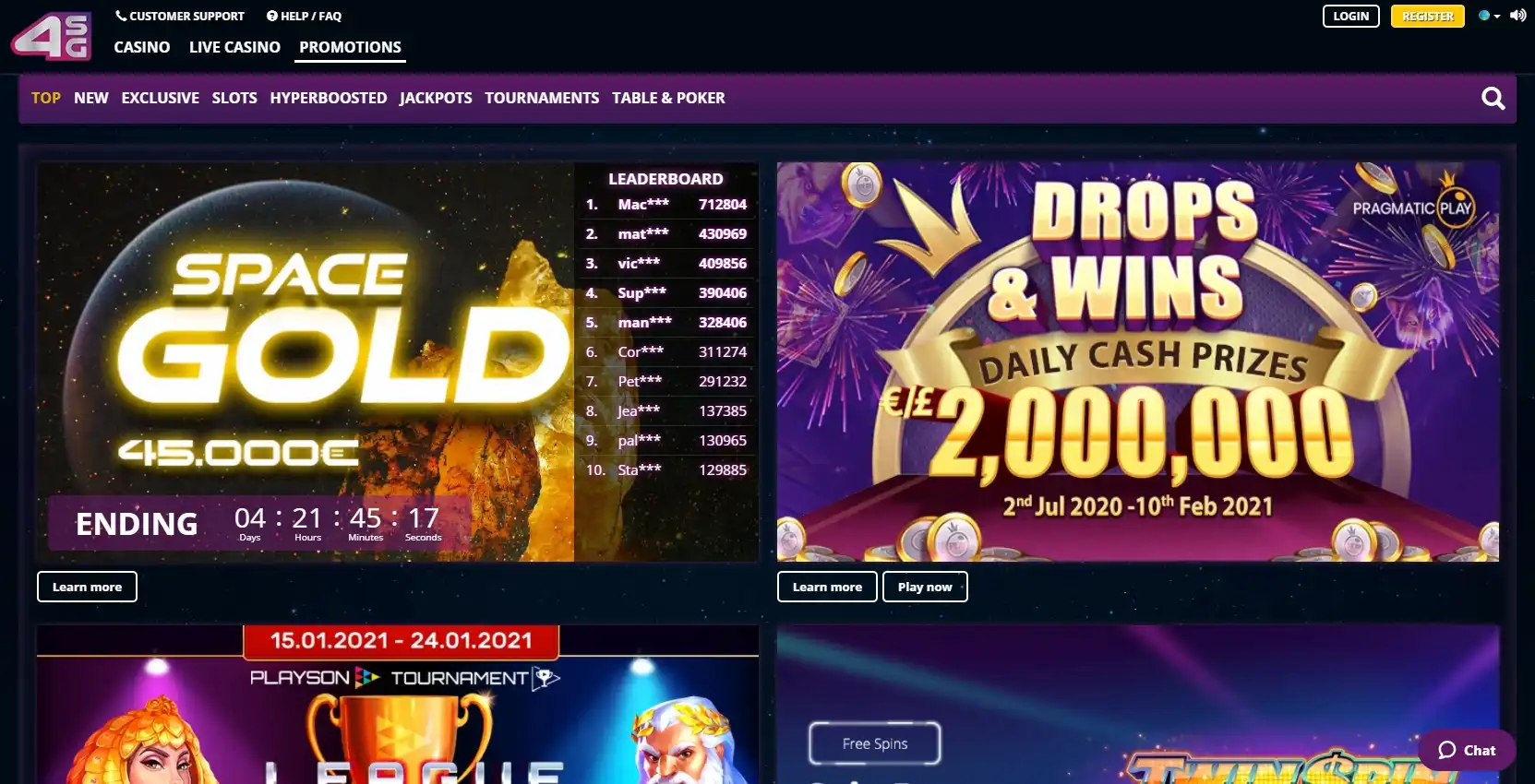 4StarsGames No Deposit Bonus