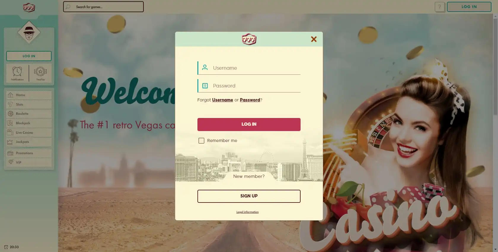 777 Casino Login