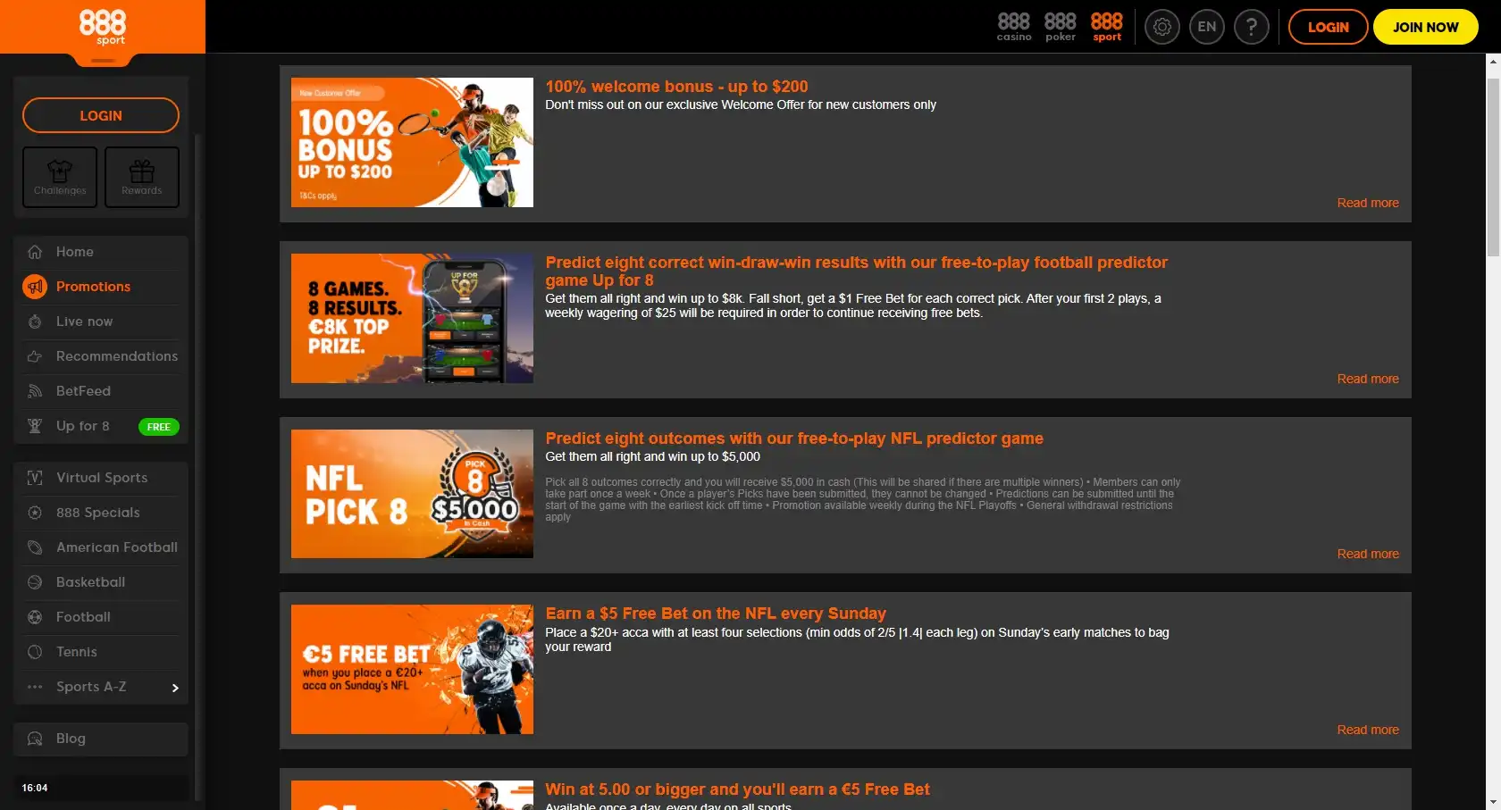 888.com Casino No Deposit Bonus