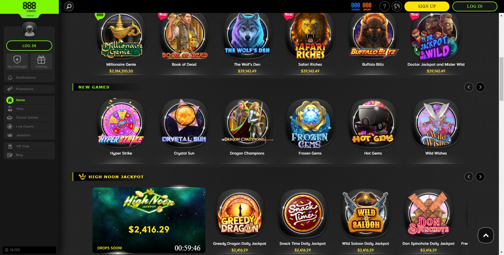 888.com Casino Games