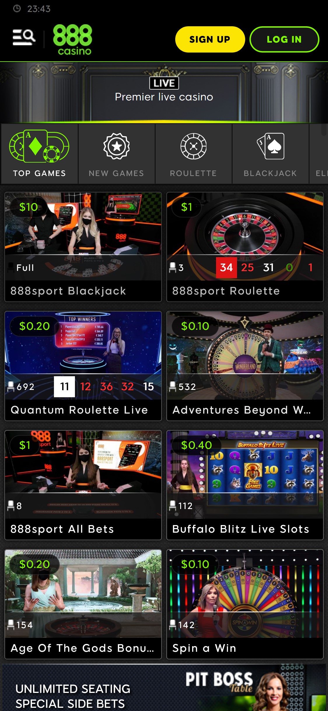 888Casino Mobile Live Dealer Games Review