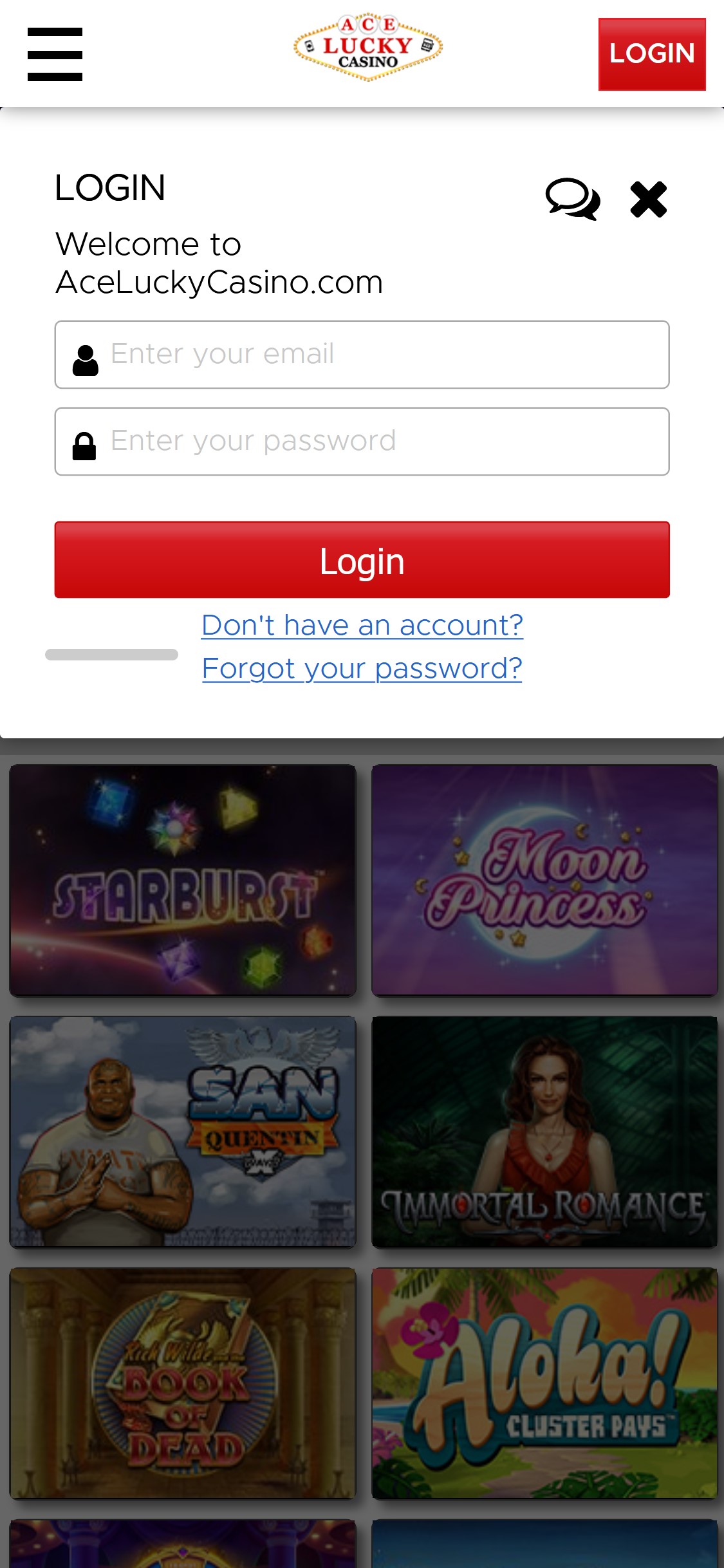 Ace Lucky Casino Mobile Login Review