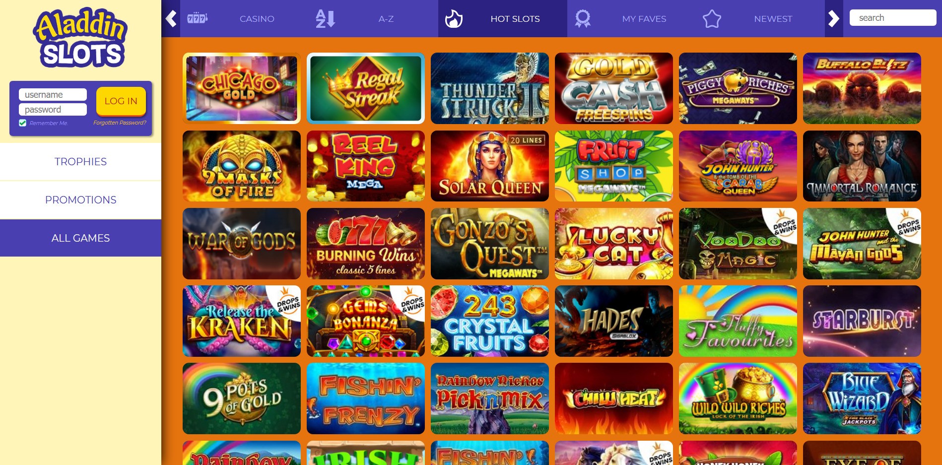 Aladdin Slots Casino Games