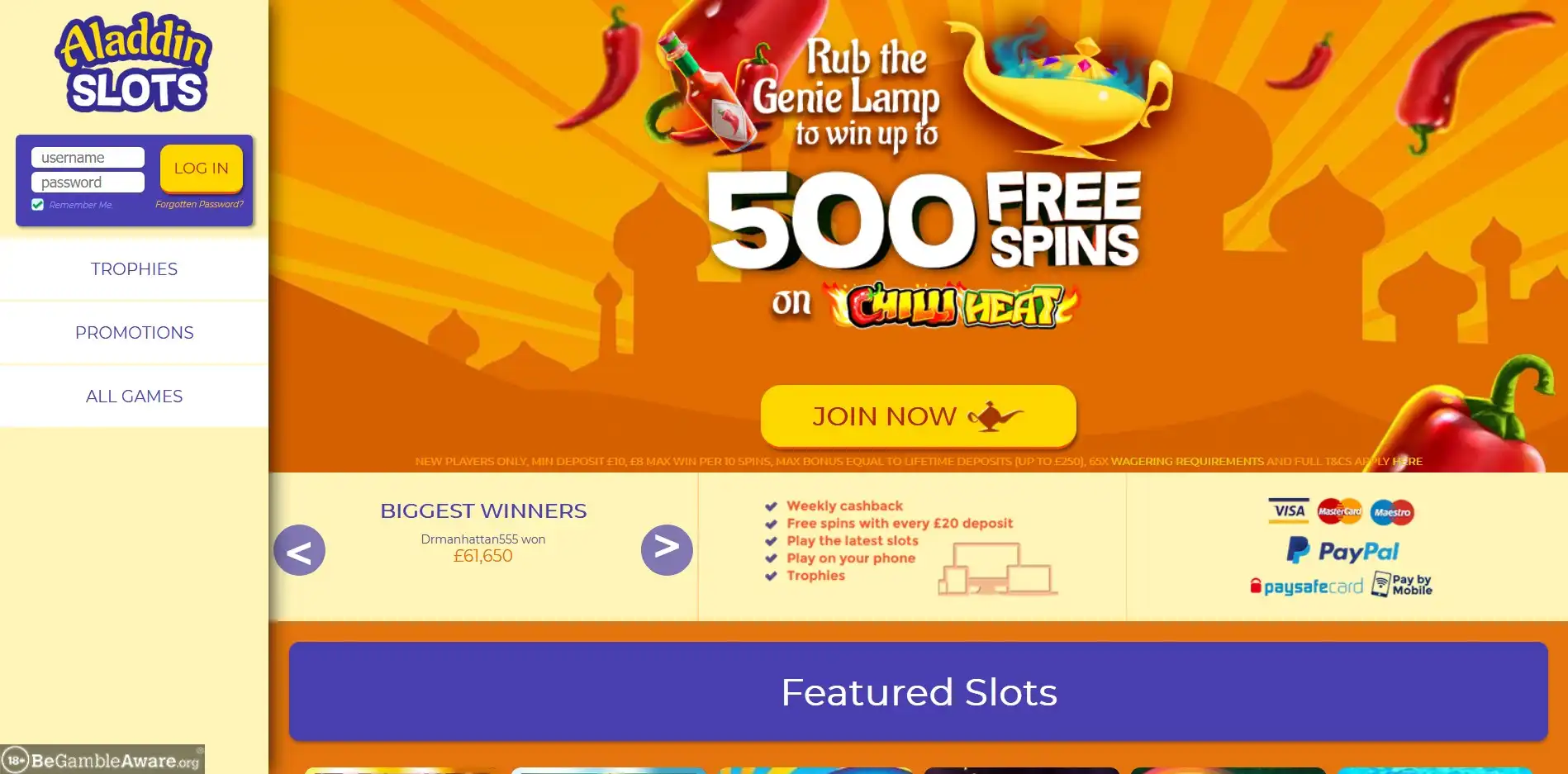 Aladdin Slots Casino Review