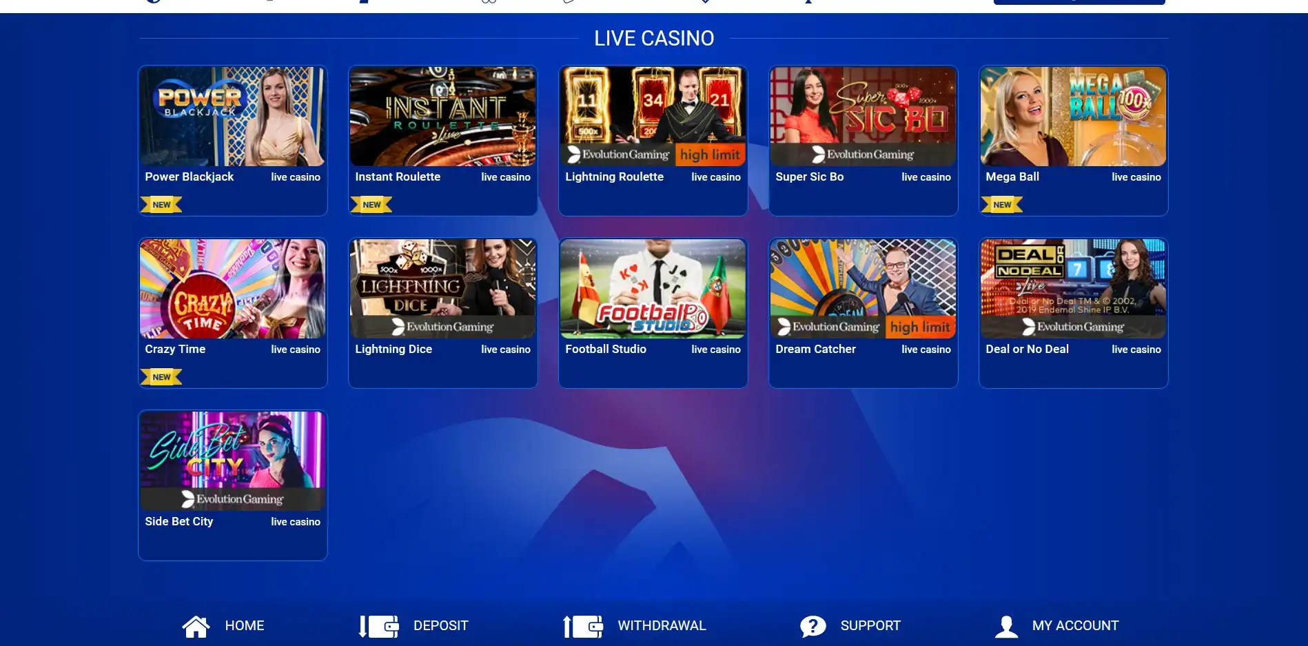 All British Casino Live Dealer Games