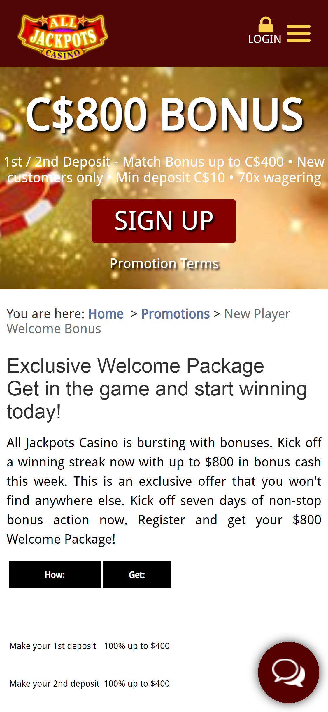 All Jackpots Casino Mobile No Deposit Bonus Review