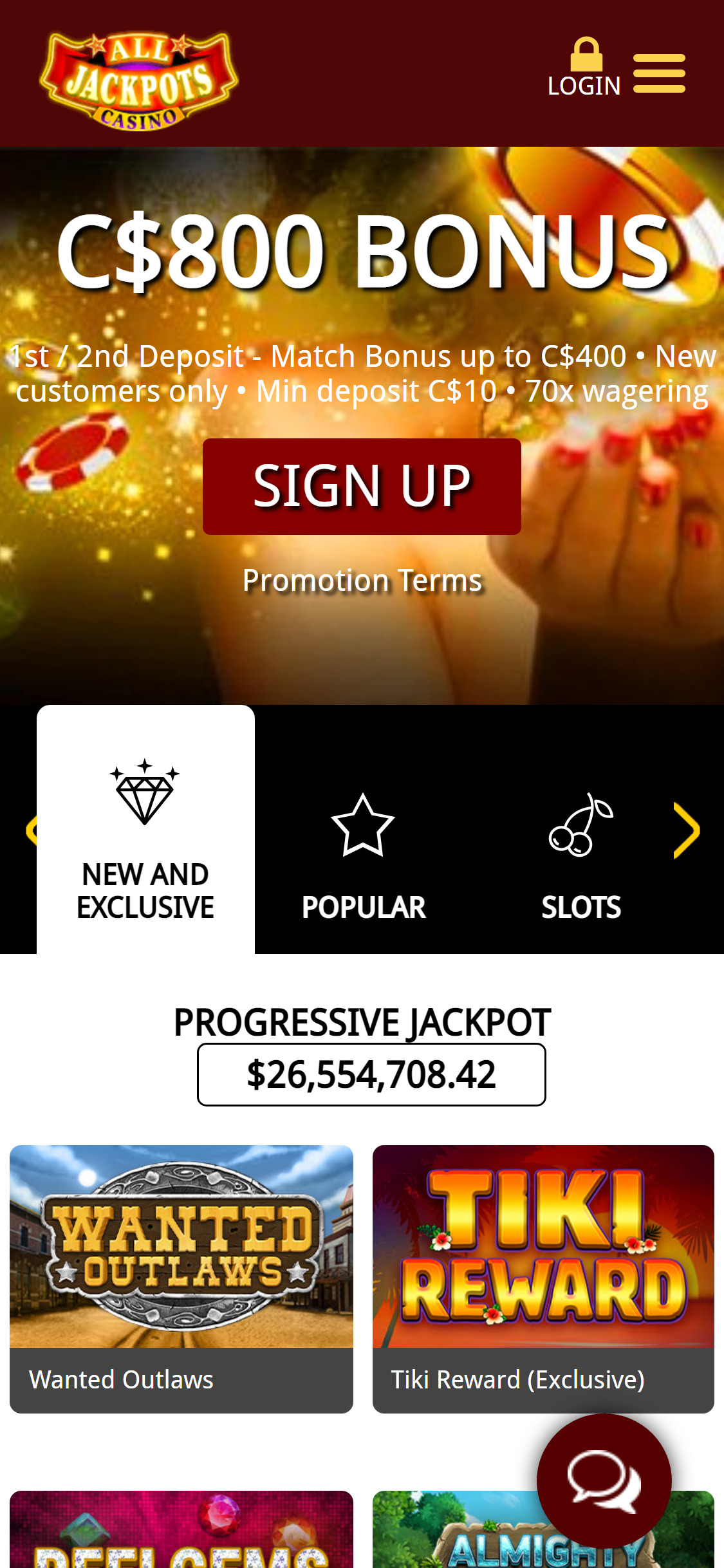 All Jackpots Casino Mobile Review