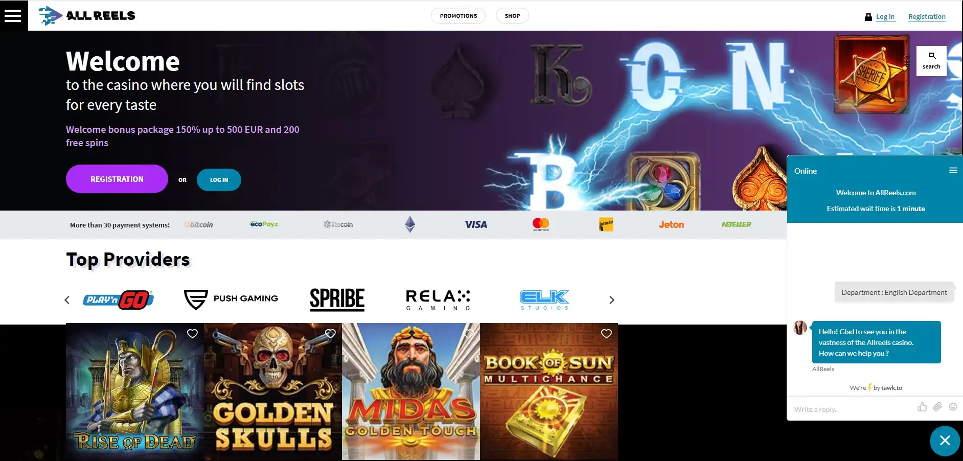 AllReels Casino Support