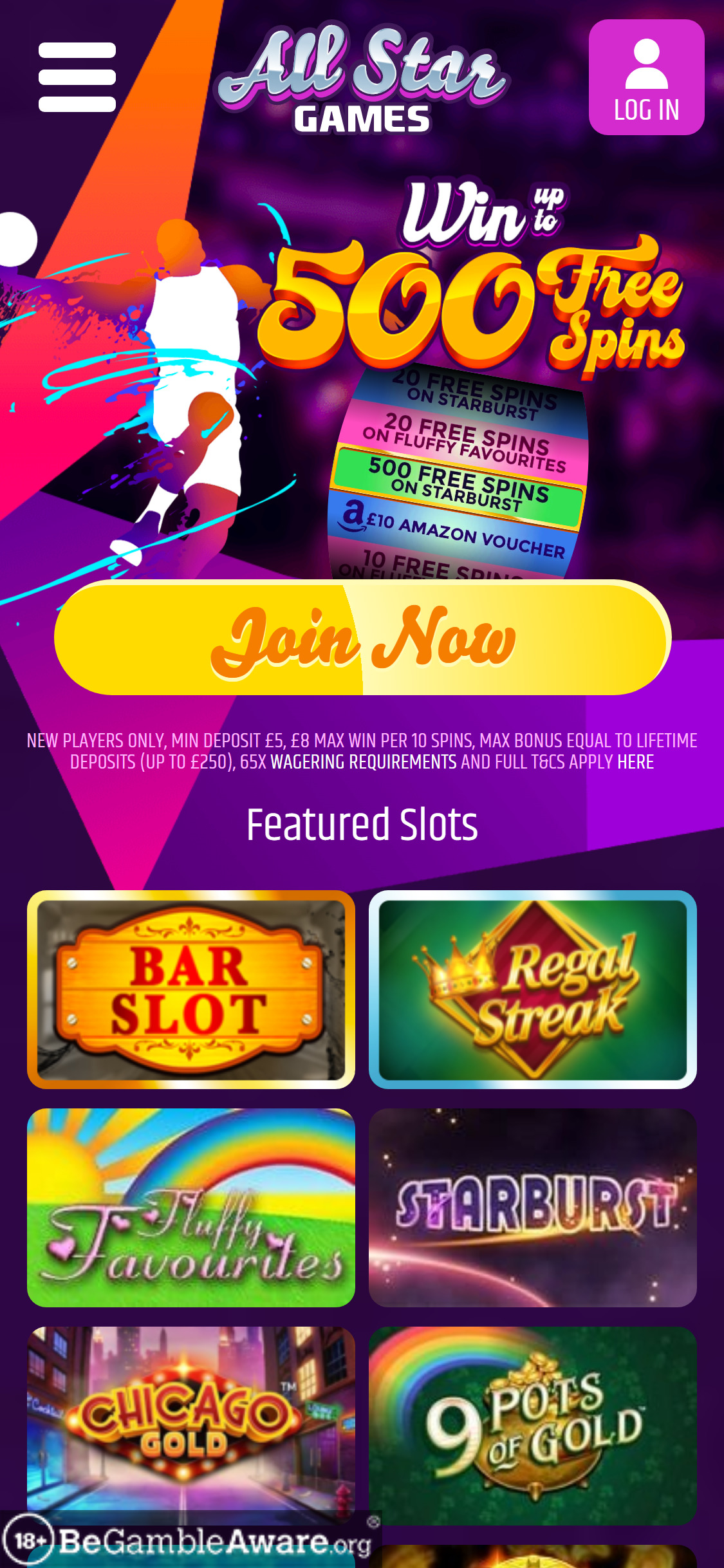 All Star Games Casino Mobile Review