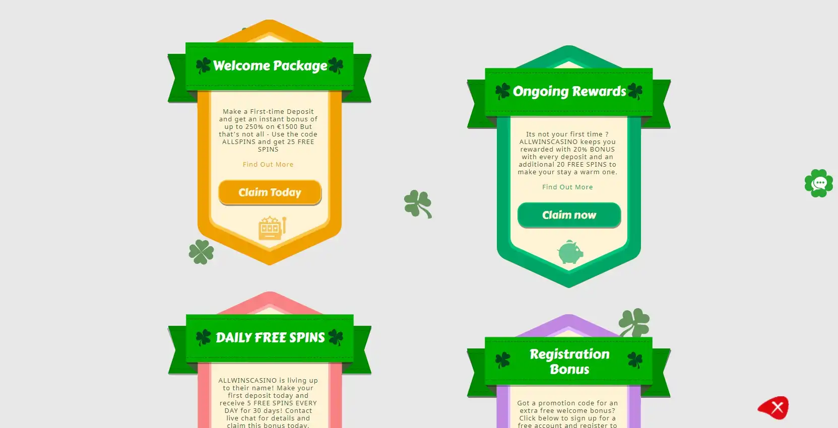 Allwins Casino No Deposit Bonus