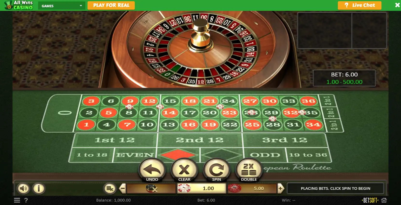 Allwins Casino Casino Games