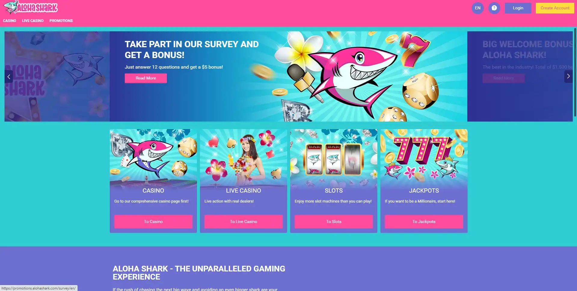 Aloha Shark Casino Review