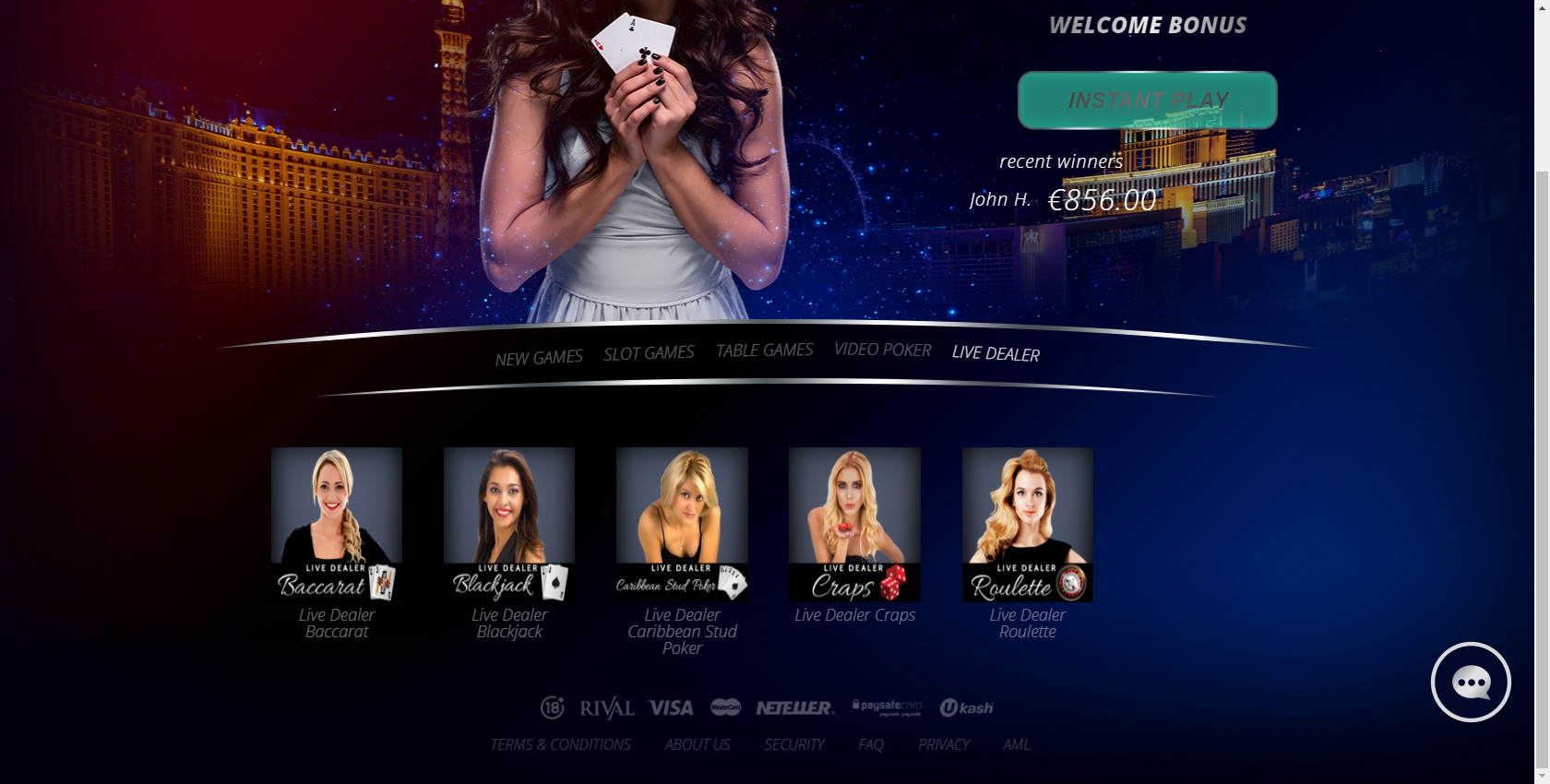 Always Vegas Casino Live Dealer Games