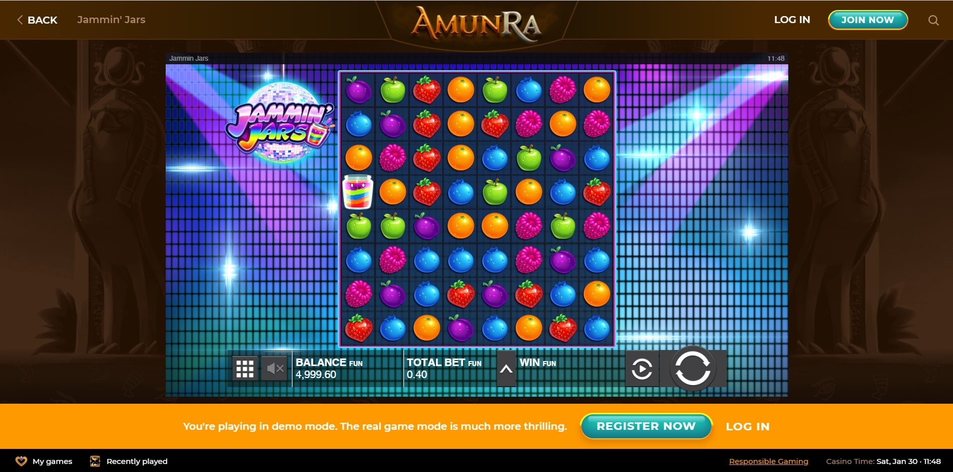 Amunra Casino Slot Games