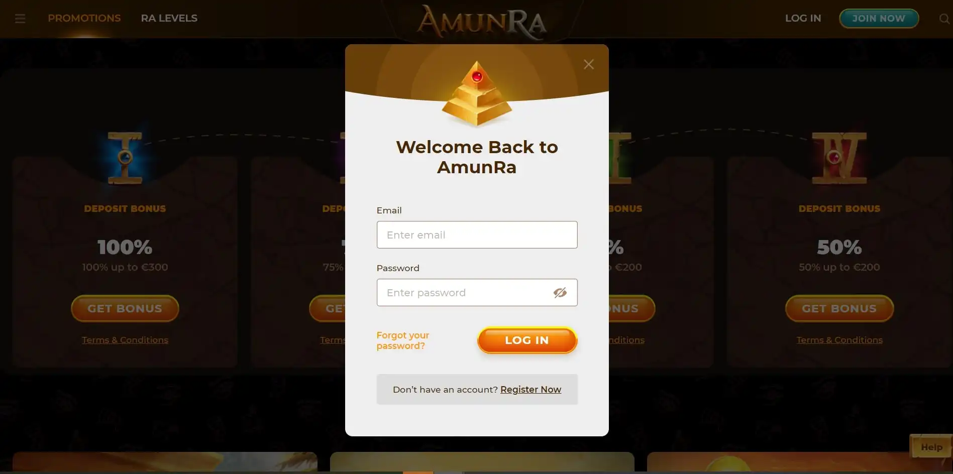 Amunra Casino Login