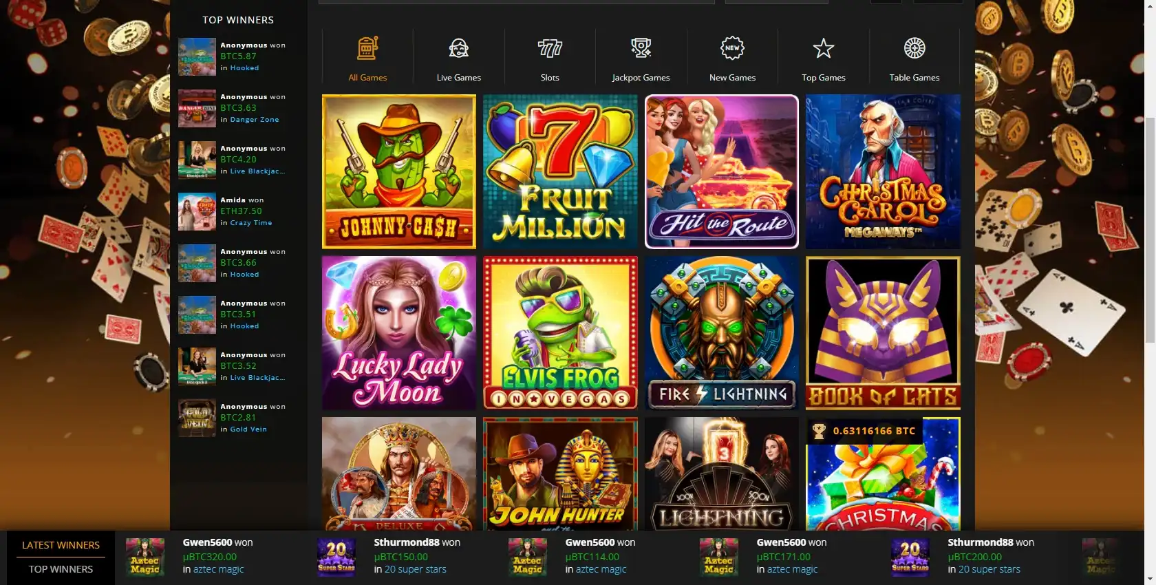 Anonymous Casino Games