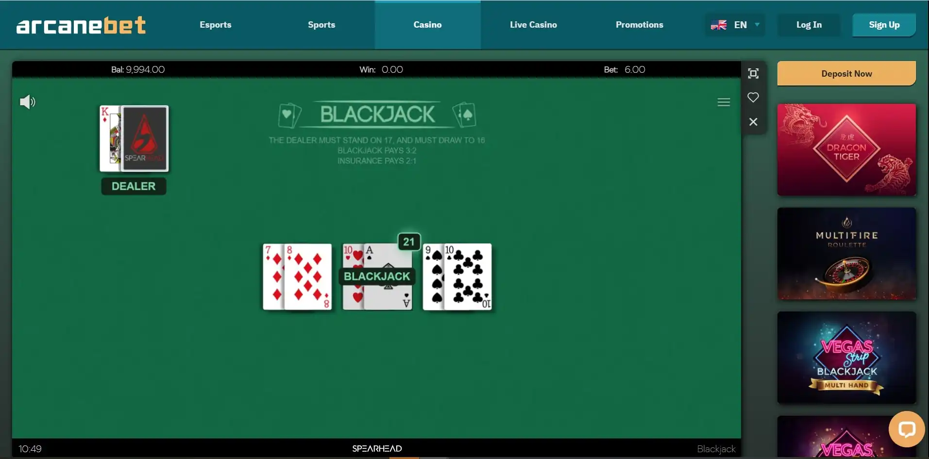 Arcanebet Casino Slots