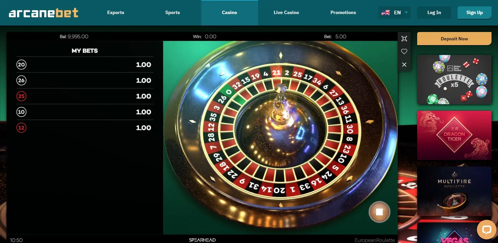 Arcanebet Casino Casino Games
