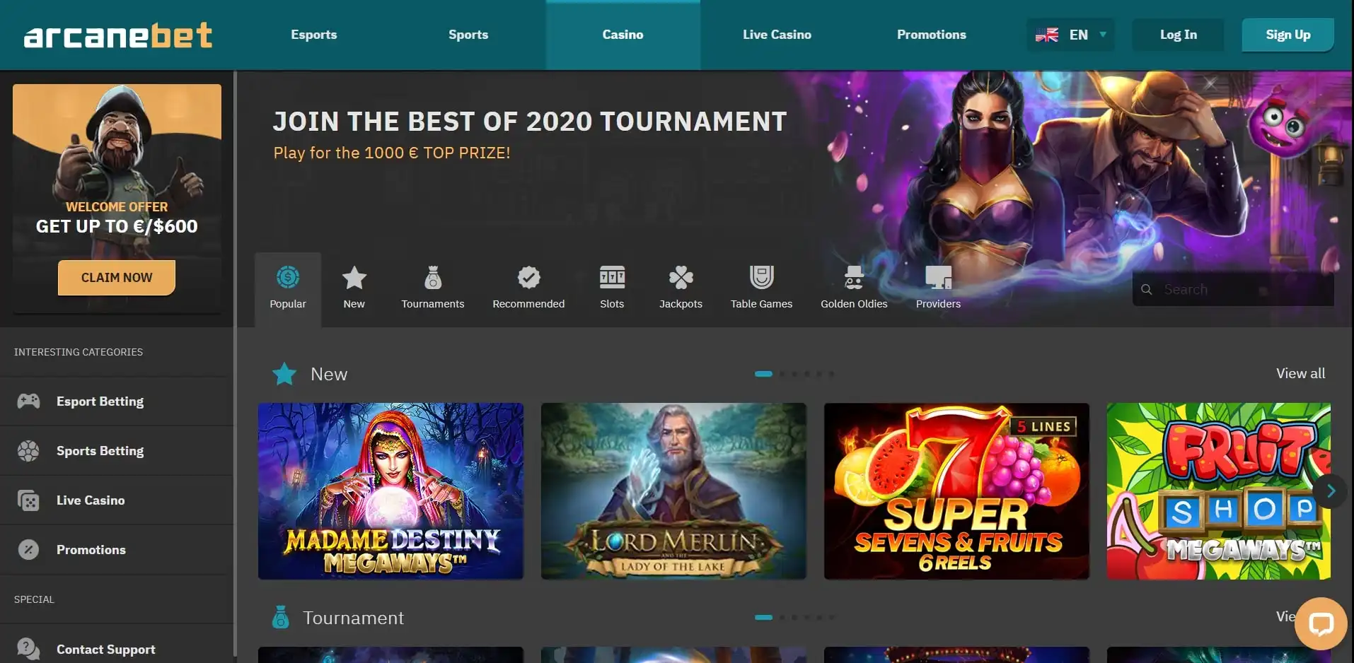 Arcanebet Casino Review