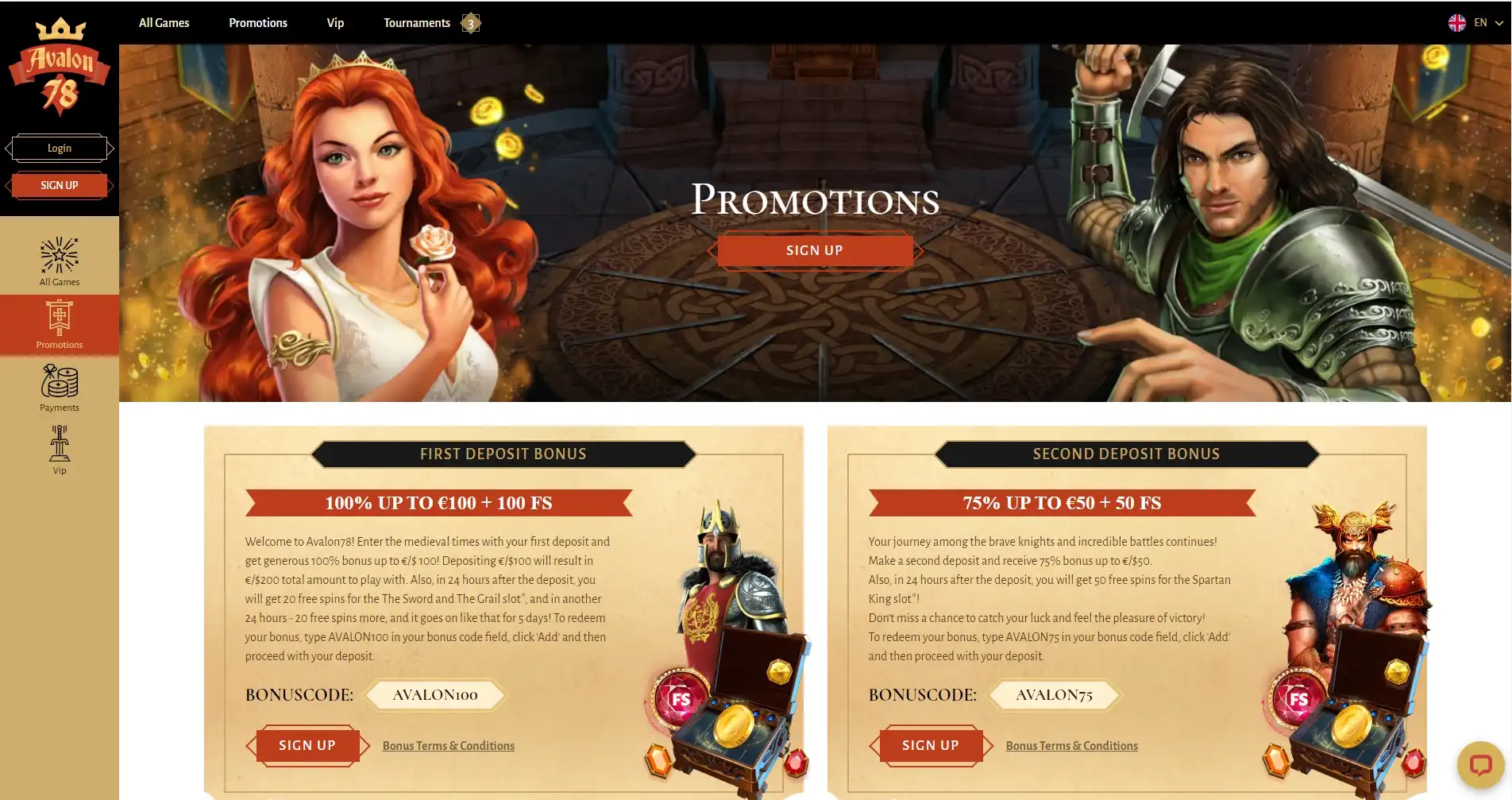 Avalon78 No Deposit Bonus