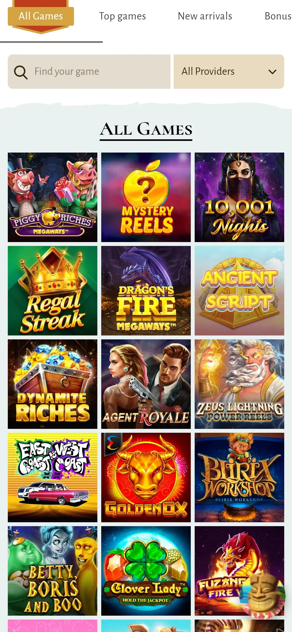 Avalon78 Mobile Casino Games