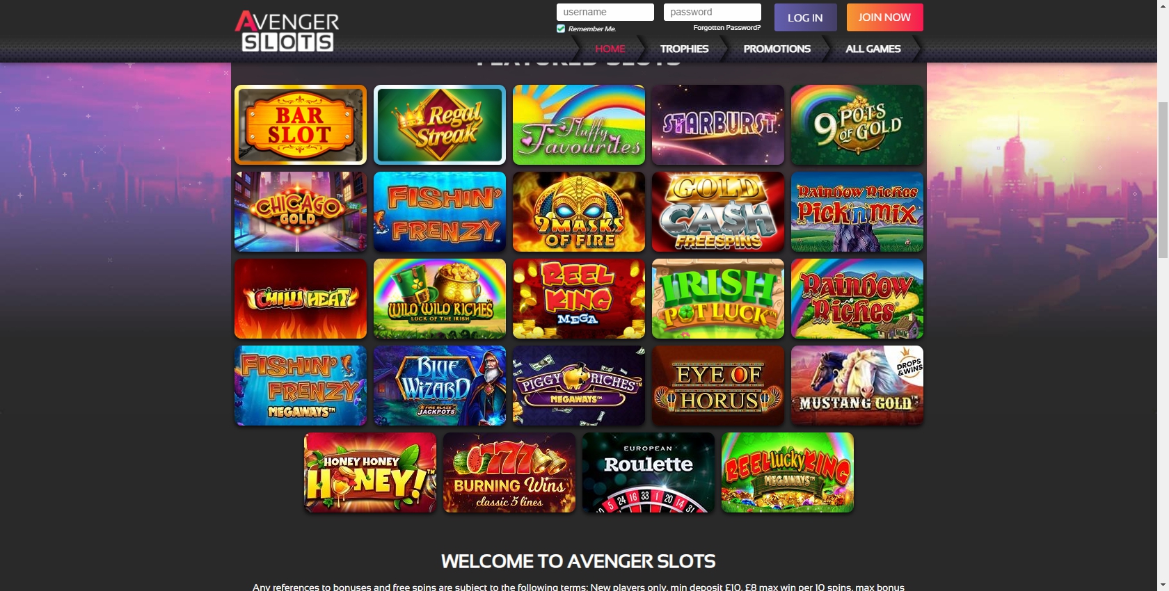 Avenger Slots Casino Games