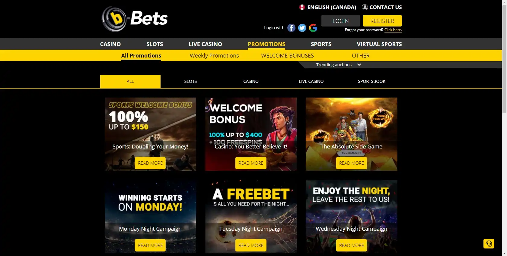 B-Bets Casino No Deposit Bonus