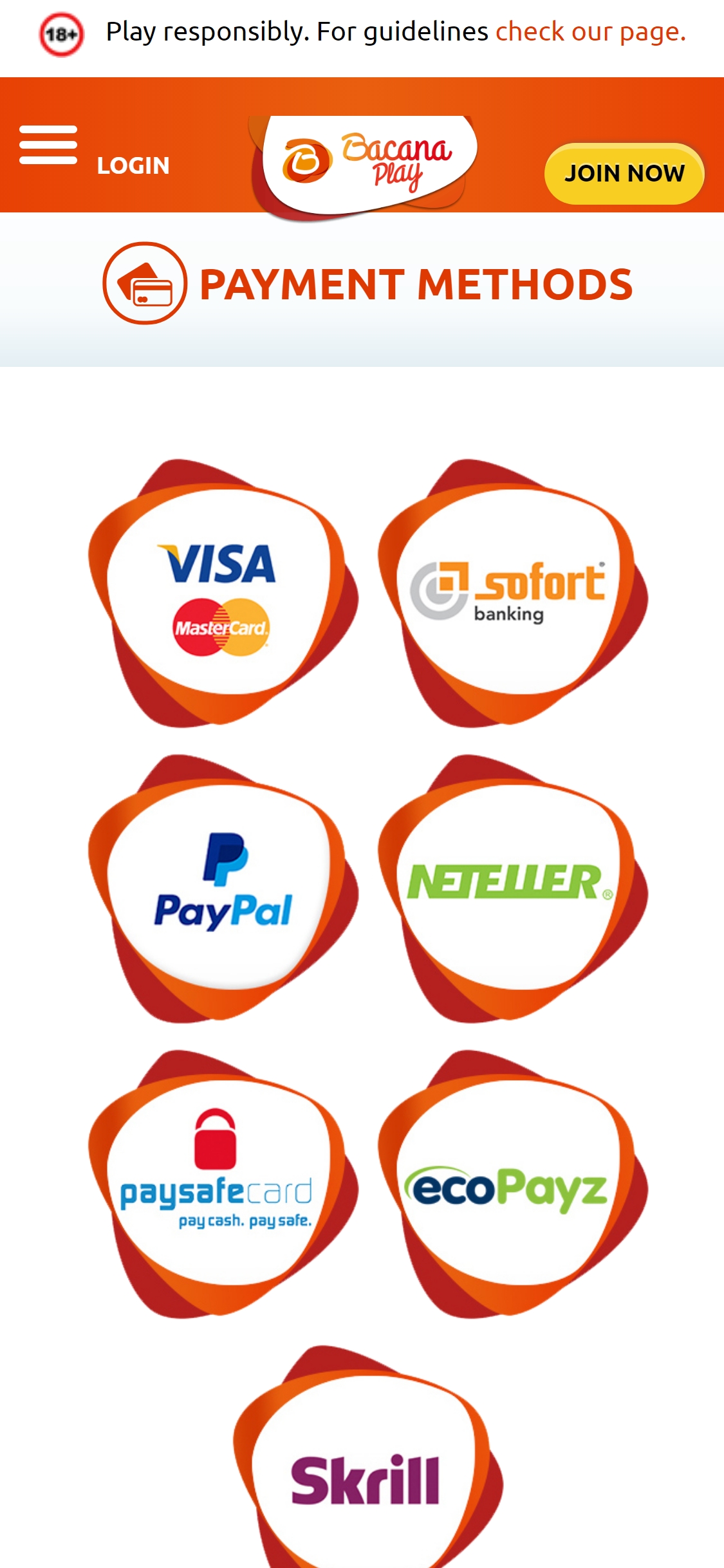 Bacanaplay Mobile Payment Methods Review
