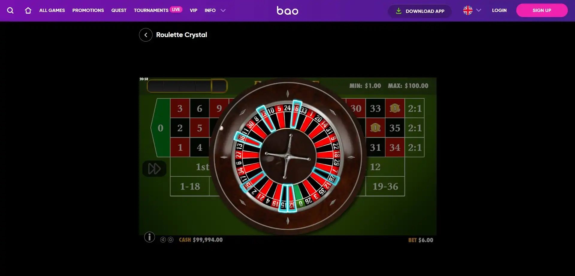 BAO Casino Casino Games
