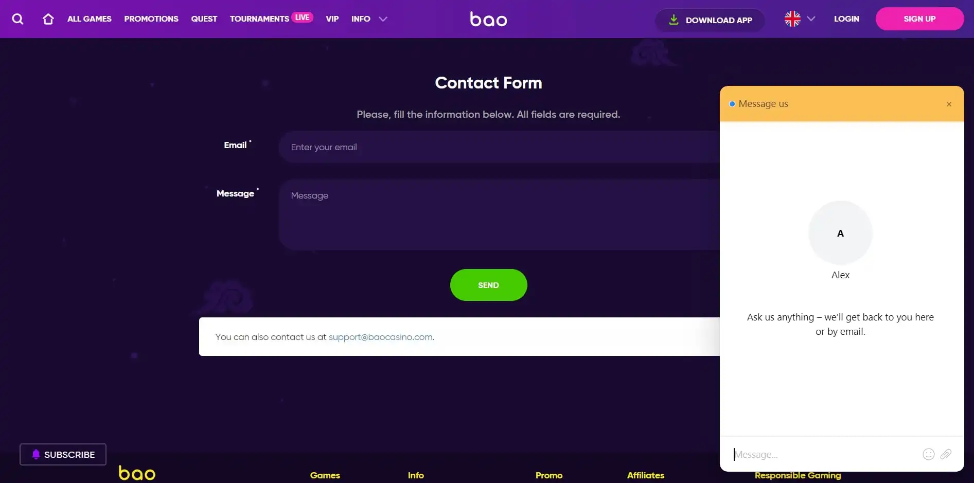 BAO Casino Support