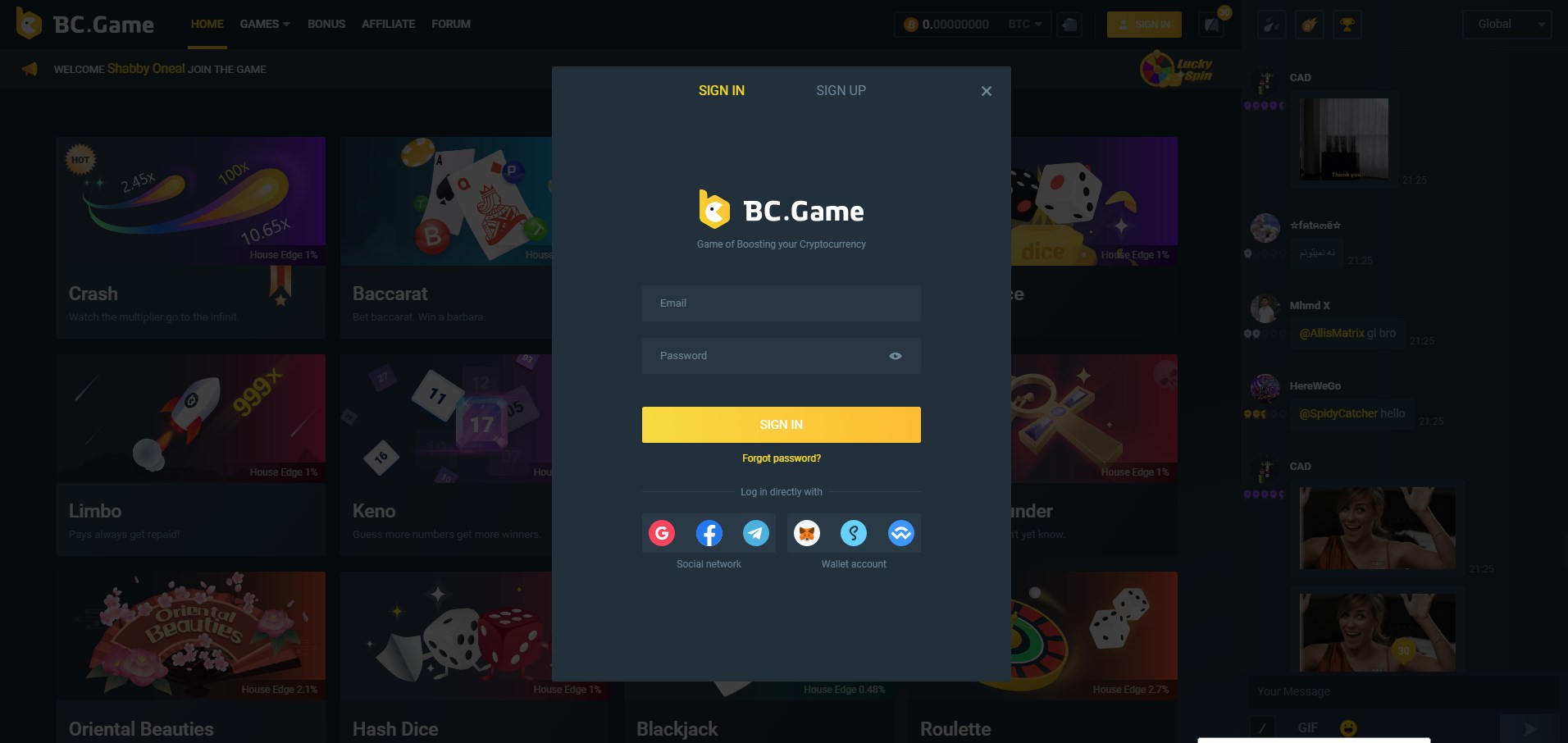 BC.Game Casino Login