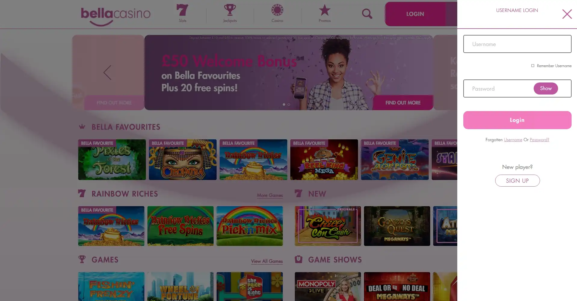 Bella Casino Login