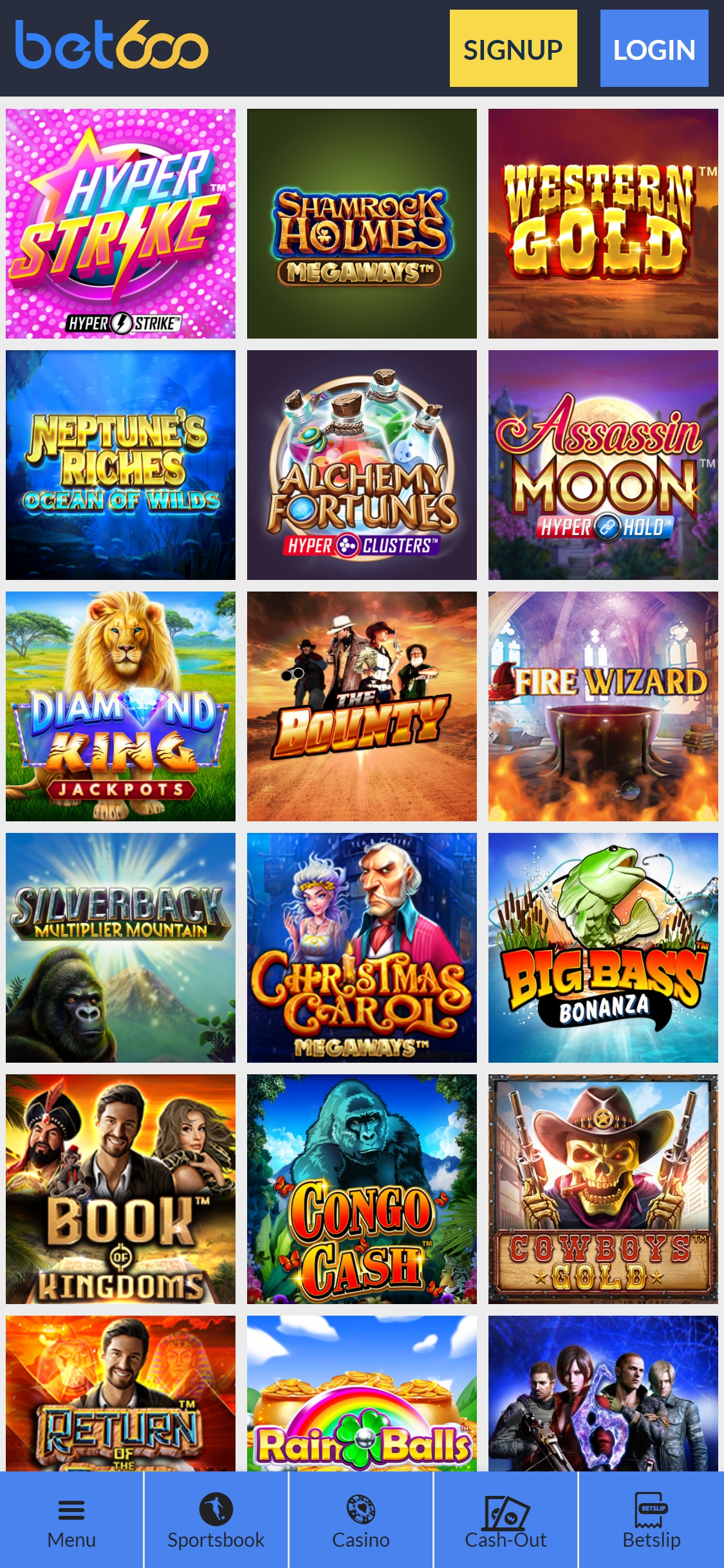 Bet 600 Casino Mobile Games Review