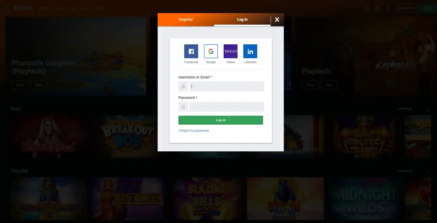 Betano Login