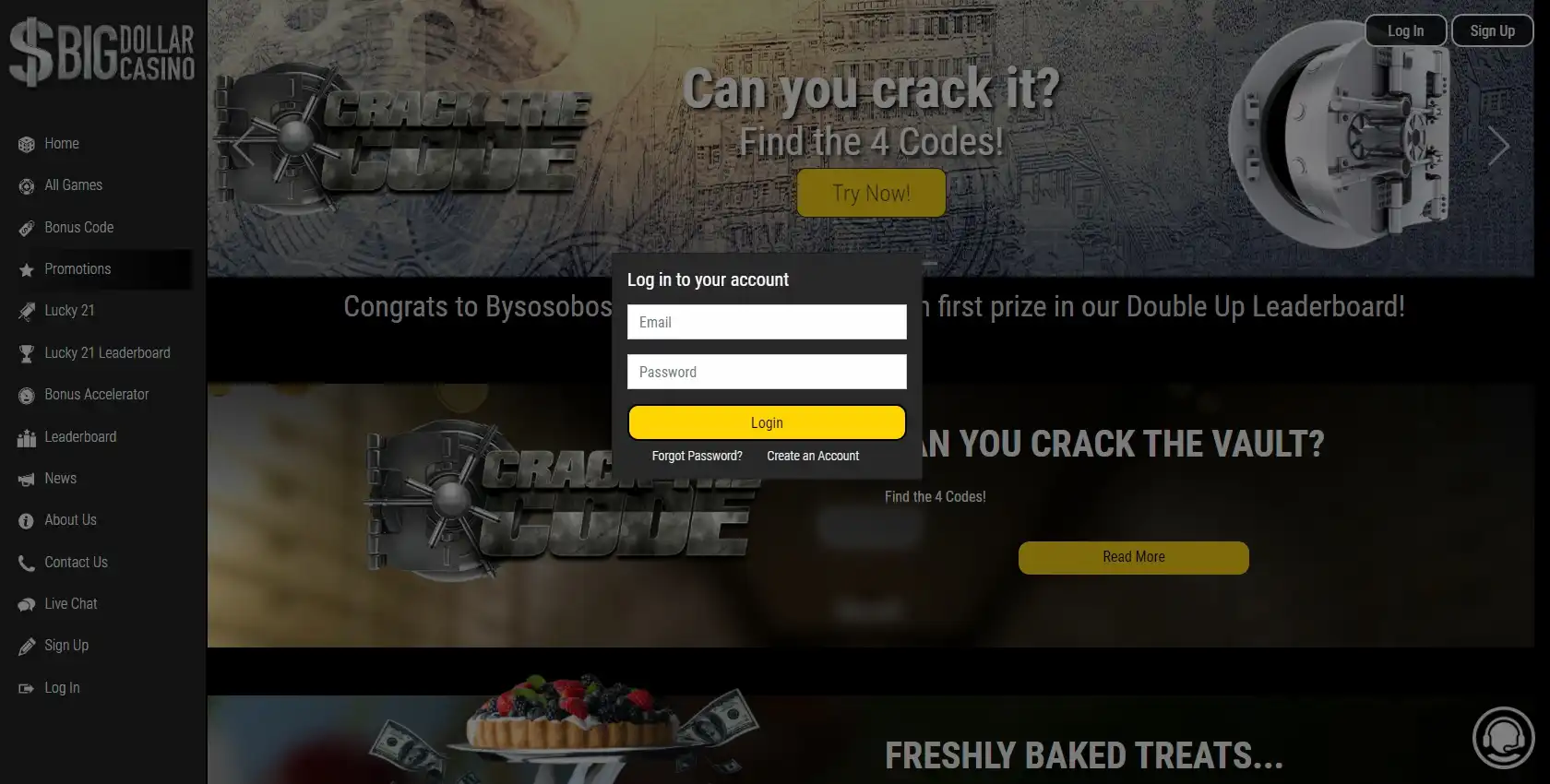 Big Dollar Casino Login
