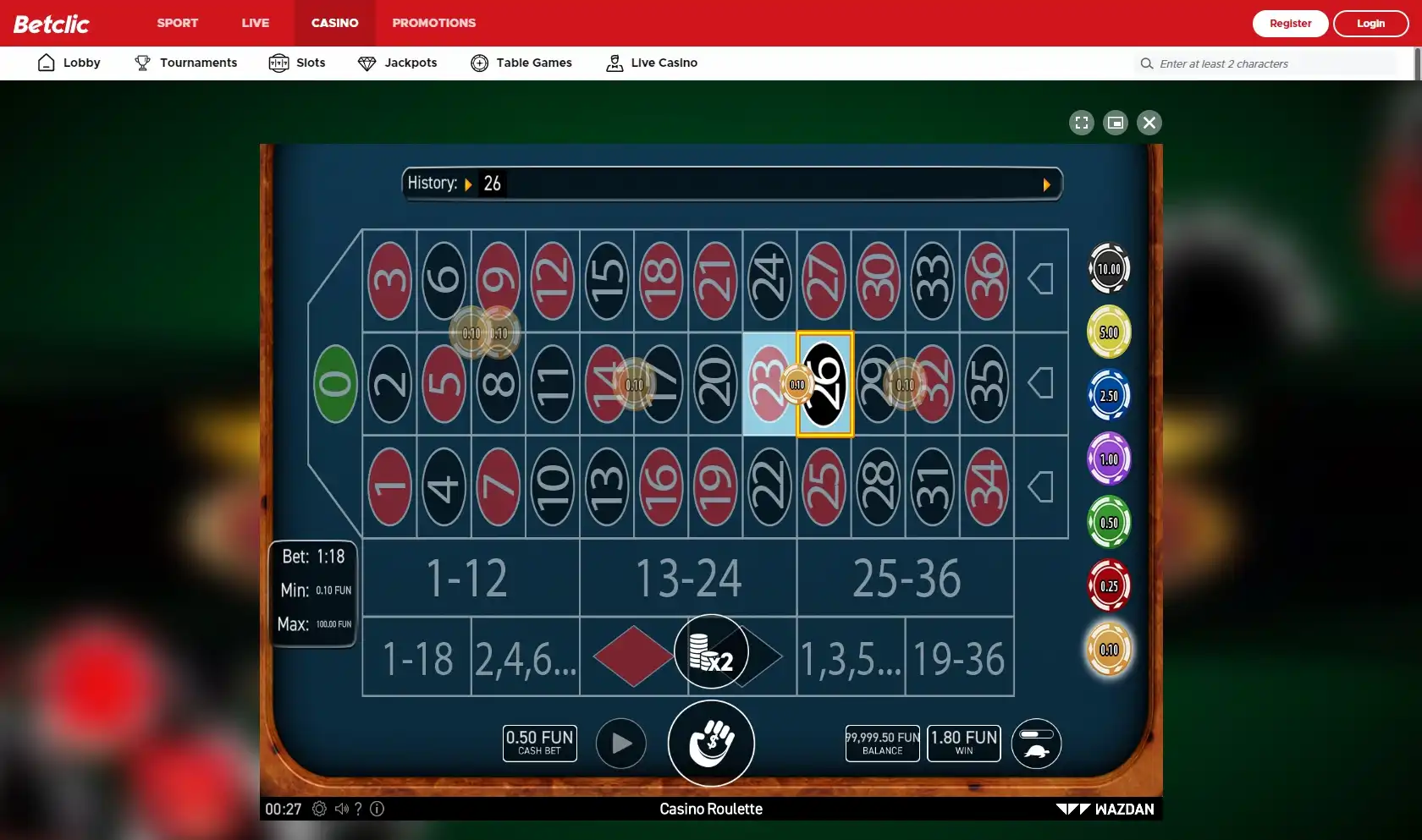 Betclic Casino Casino Games