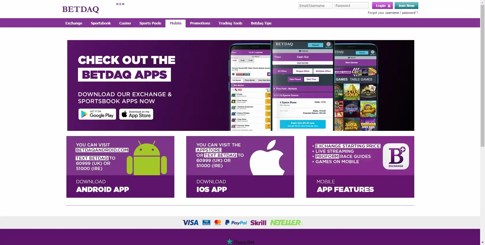 Betdaq App