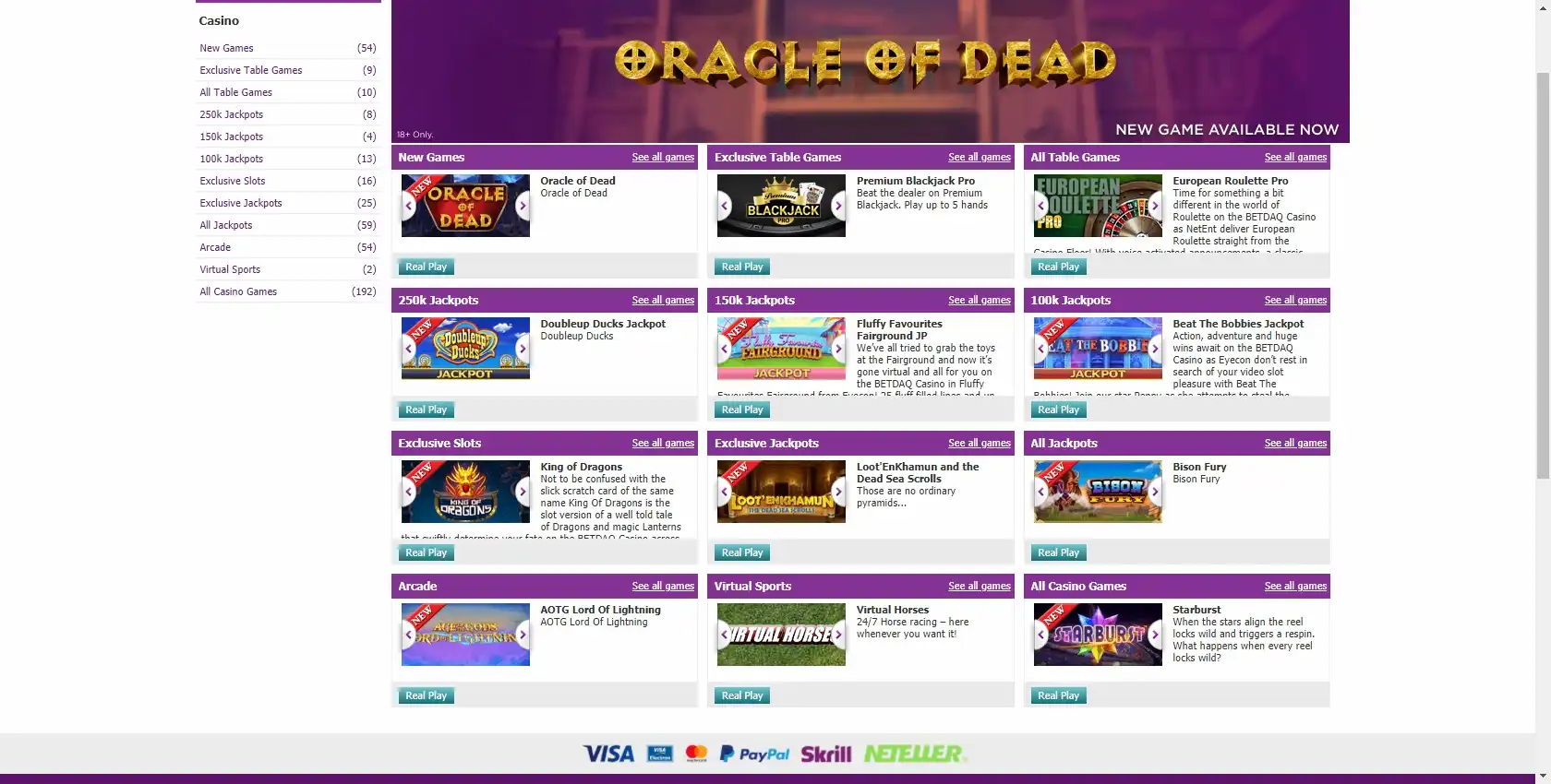 Betdaq Games
