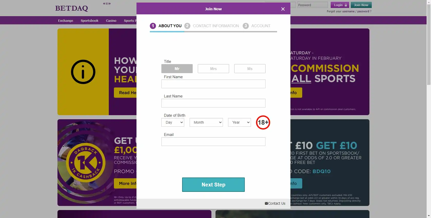 Betdaq Login