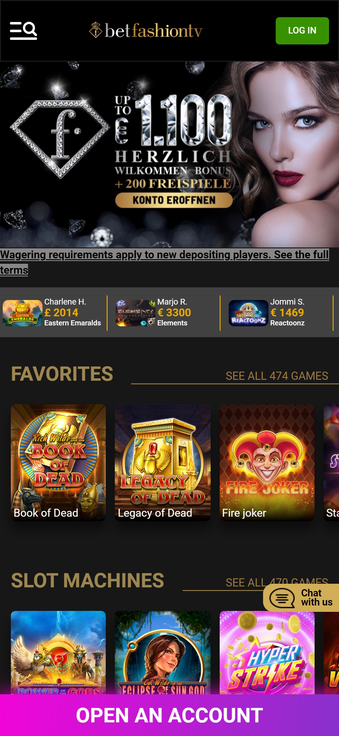 BetFashionTV Casino Mobile Review