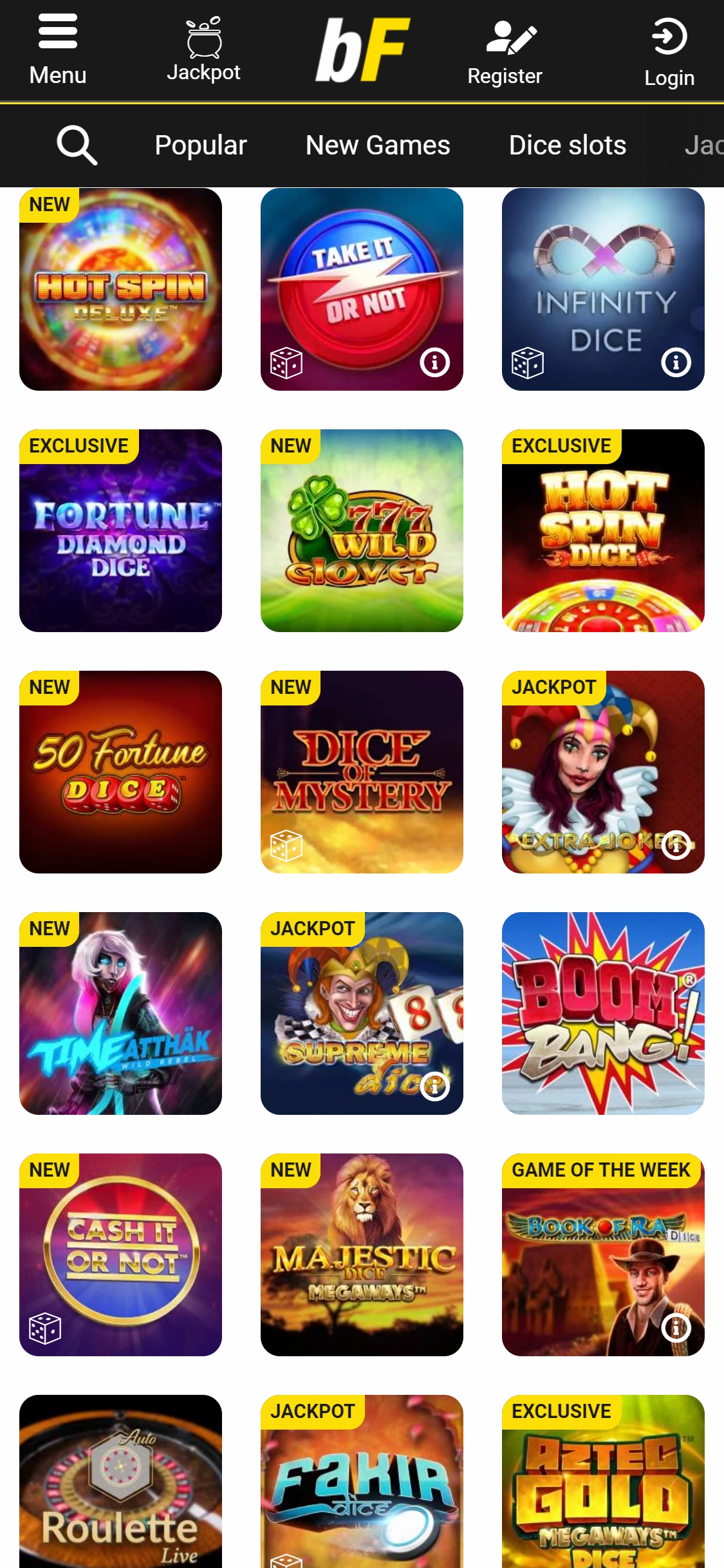 BetFIRST Casino Mobile Games Review