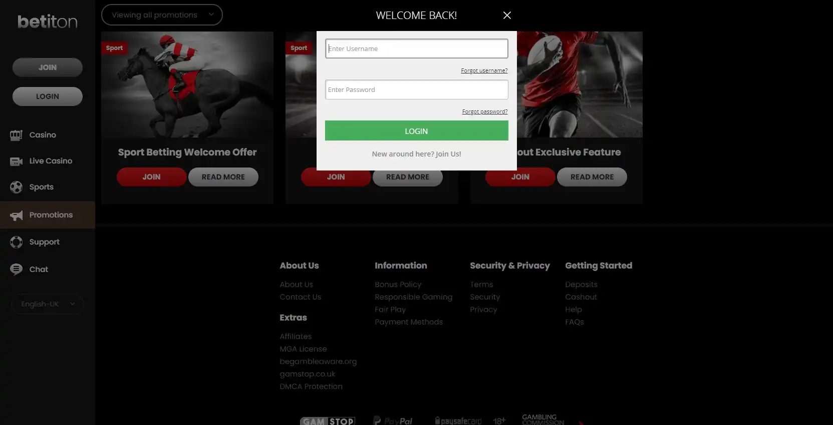 Betiton Login