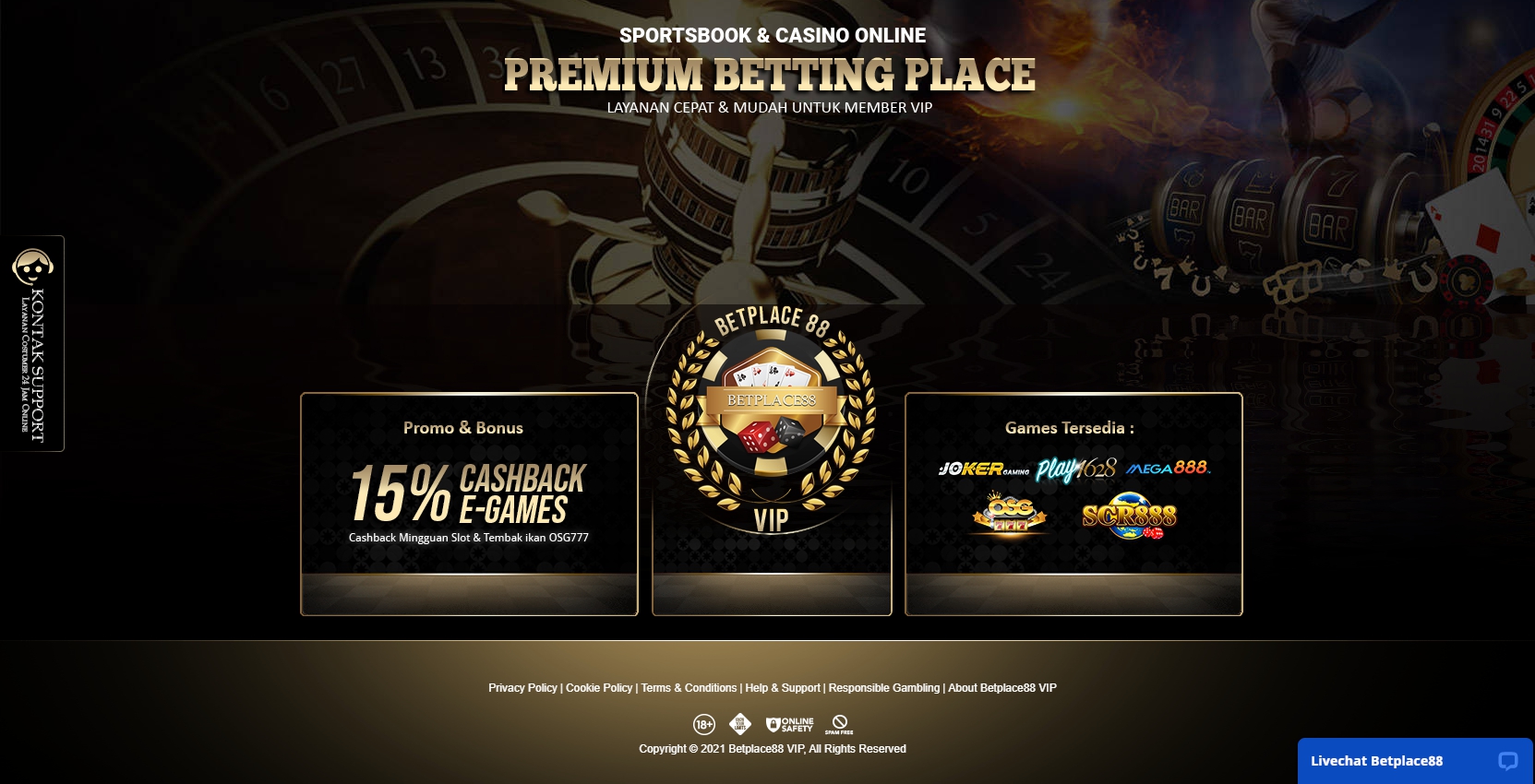 Betplace88 Casino No Deposit Bonus