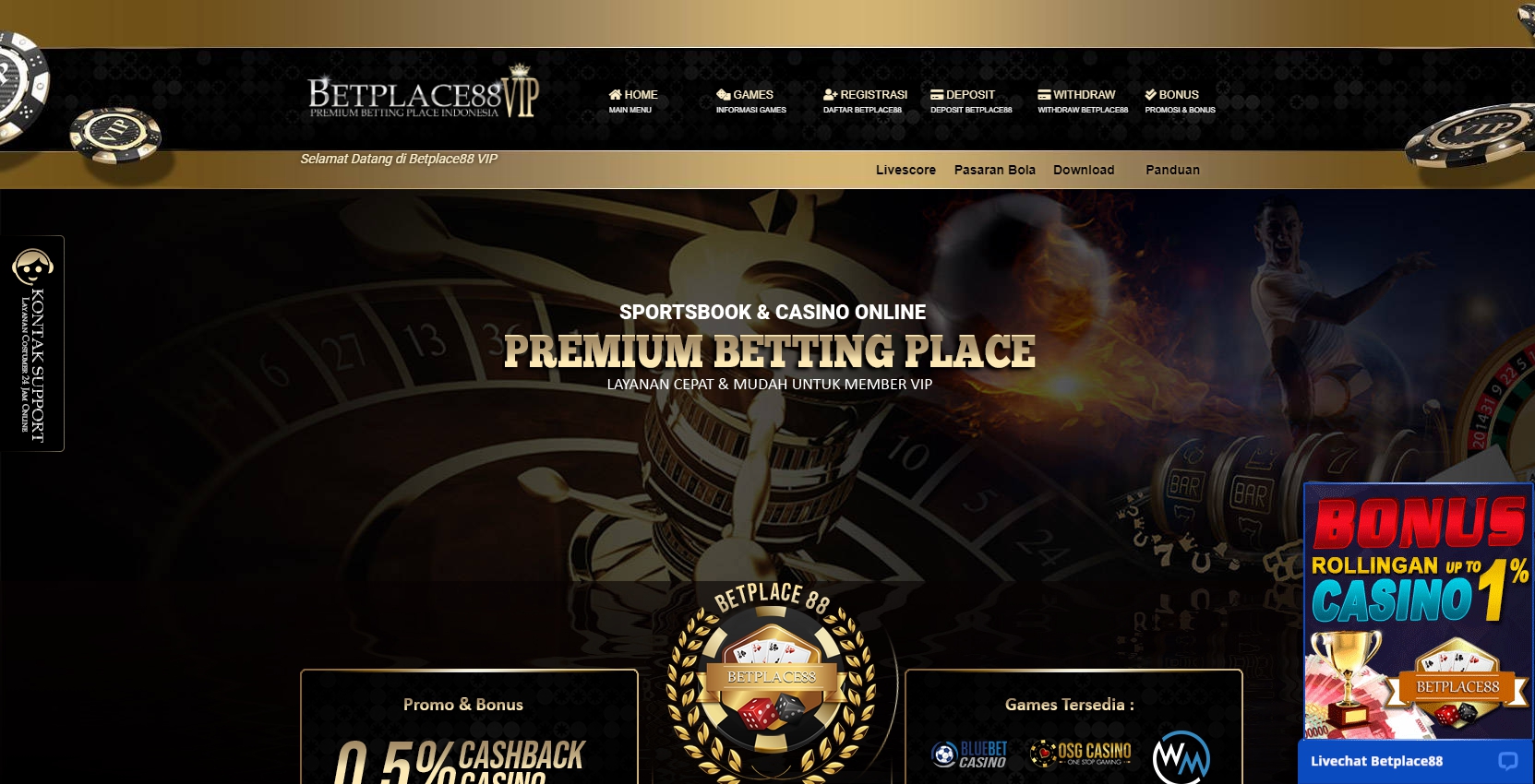 Betplace88 Casino Review