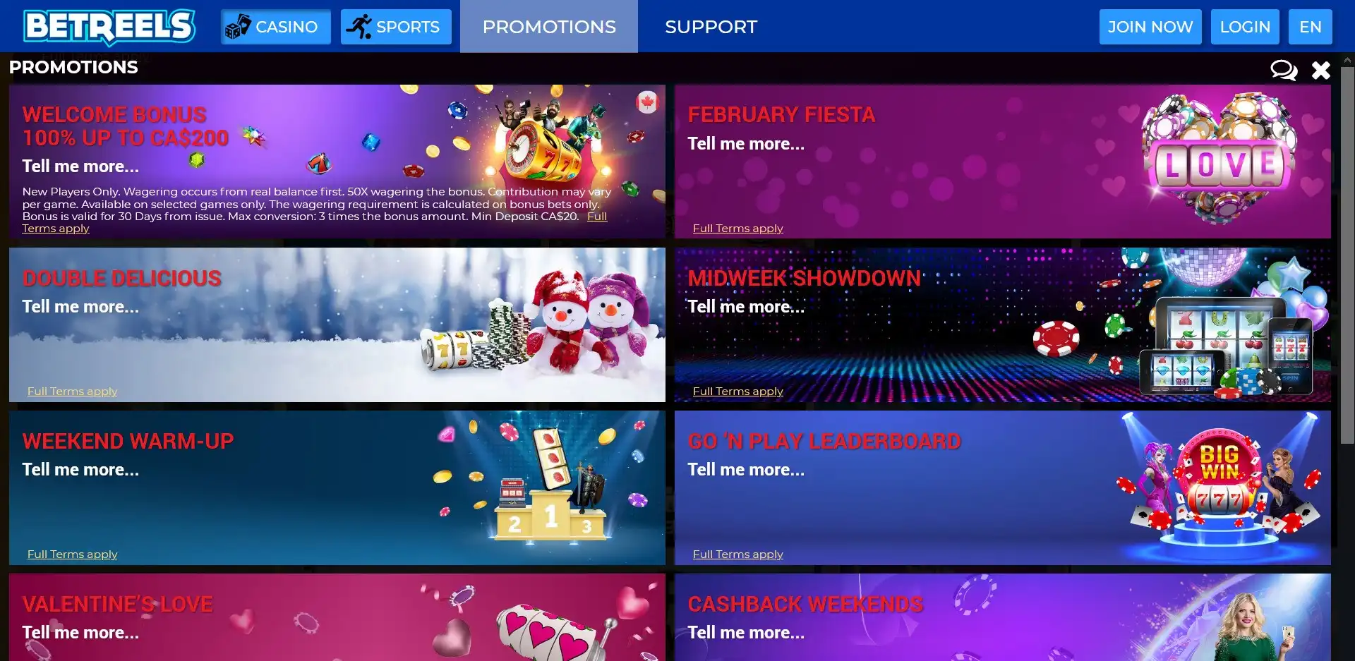 Betreels Casino No Deposit Bonus