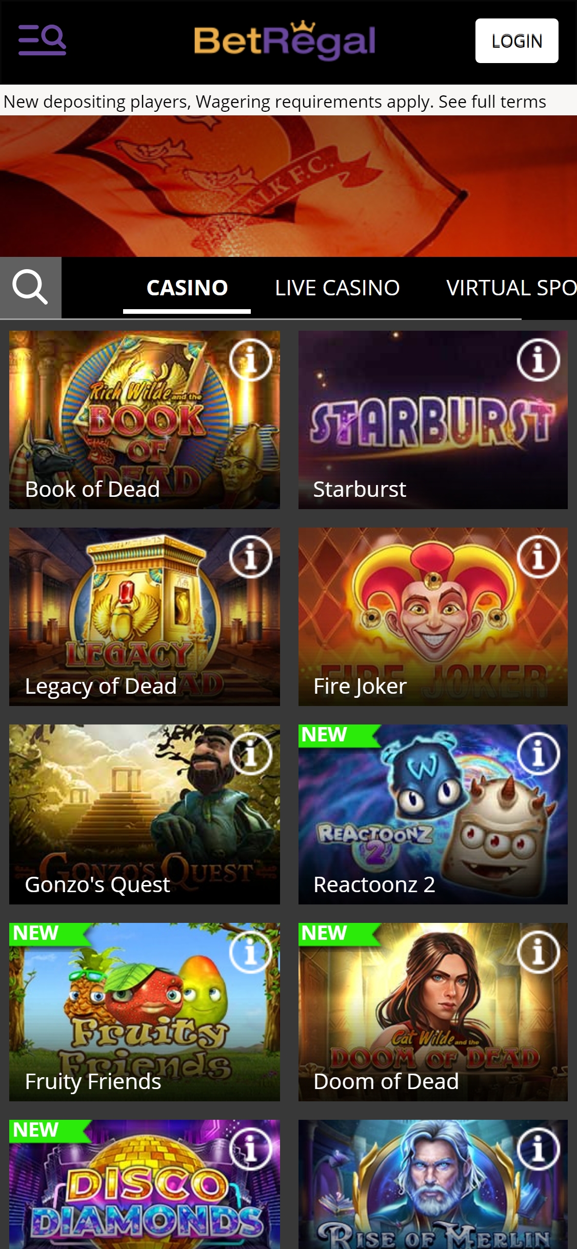 Betregal Casino Mobile Review