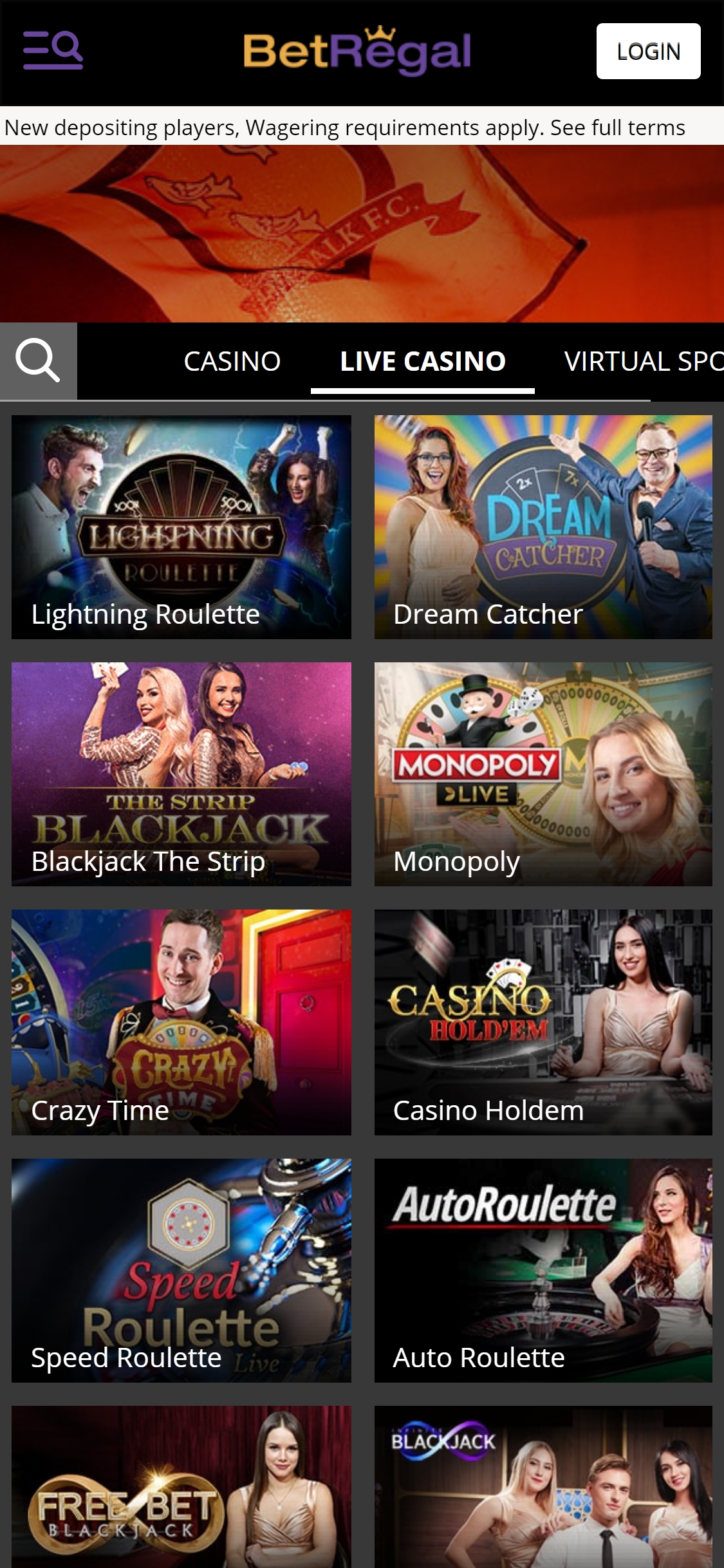 Betregal Casino Mobile Live Dealer Games Review